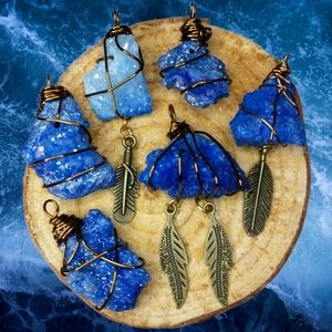 Agate Cluster Pendants